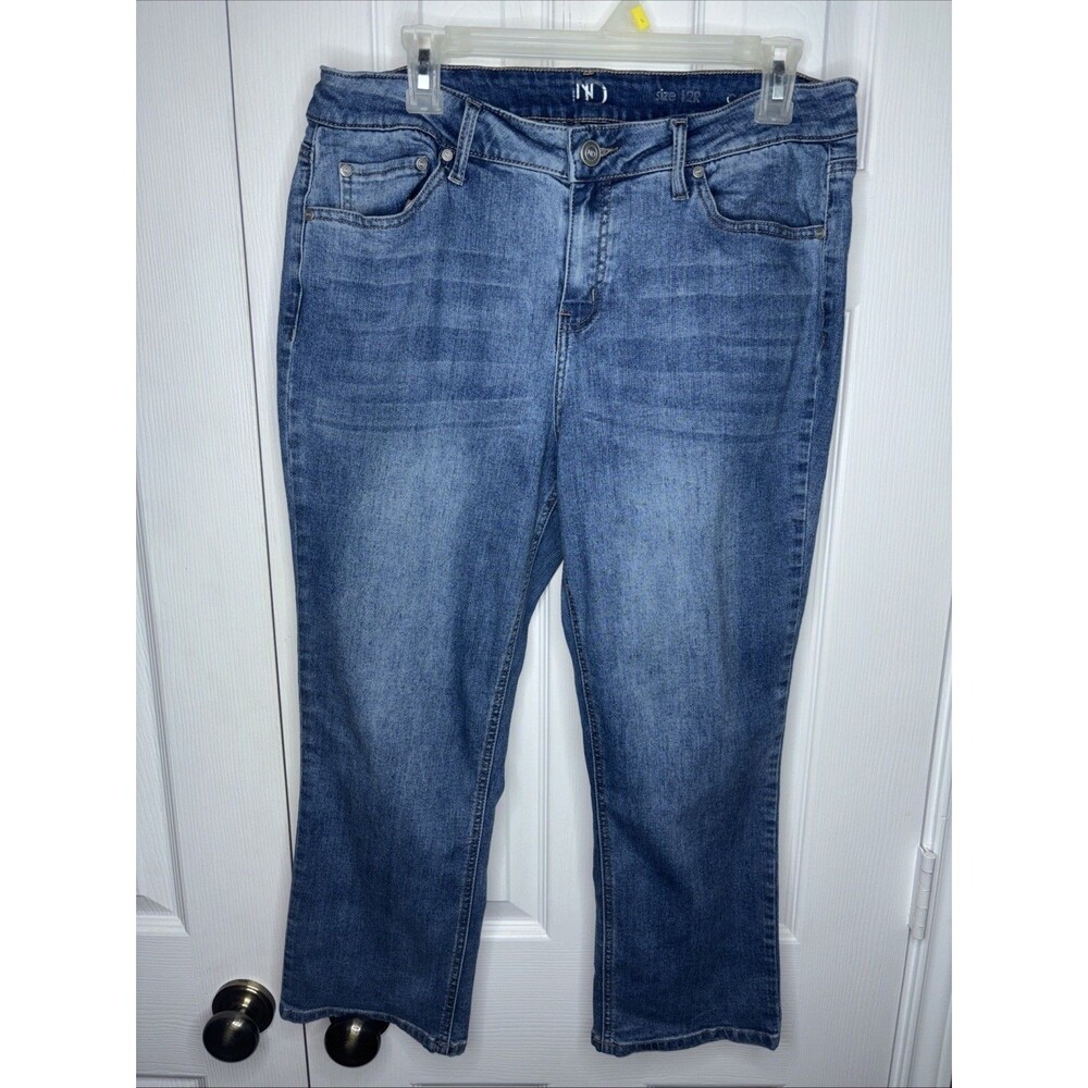 New Directions Size 12R Women’s Denim Capri Jeans Stretch Blue Casual